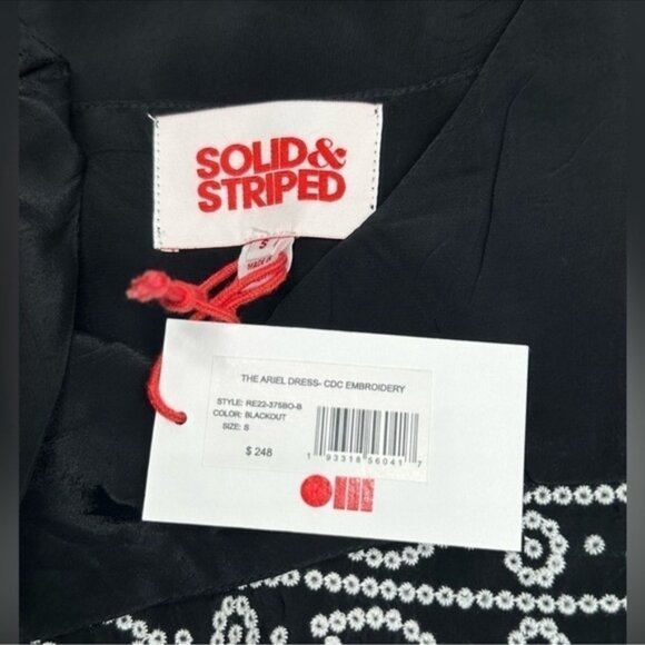 SOLID & Striped The Ariel Midi Maxi Sleeveless Embroidered Dress Size Small NEW - Picture 9 of 10